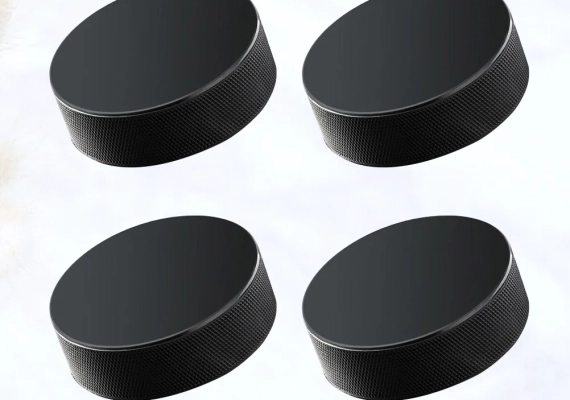 6 Pcs Professional Rubber Ice Hockey Pucks Standard Hockey for Practice Training Game (Black) Florball 2
