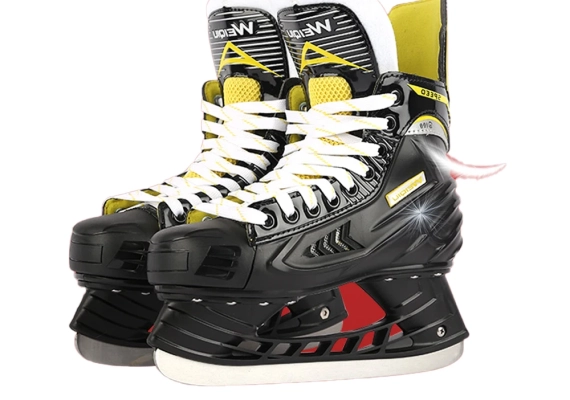 Ice Hockey Skates Shoes Professional Ice Skating Blade Shoe Thermal Thicken Carbon Steel Blade Adult Teenagers Kids 1