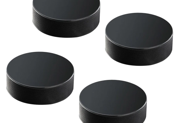 6 Pcs Professional Rubber Ice Hockey Pucks Standard Hockey for Practice Training Game (Black) Florball 5