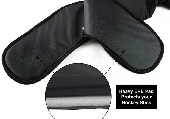 Shoulder Hockey Stick Bag Black Light Waterproof for Hockey Stick Adjustable Ice Hockey Accessory – EALER HB200 new model 4